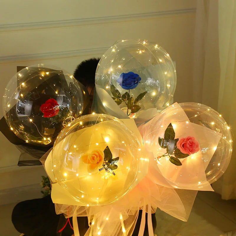 Flori de trandafir în baloane